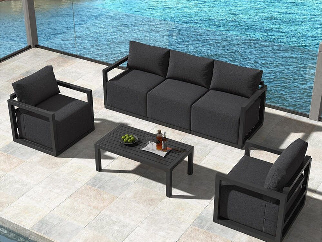 Alfresco 5-Seater Deep-Seated Patio Set – Charcoal Grey