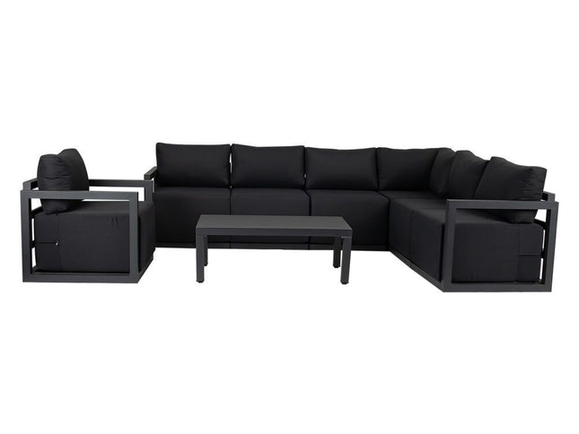 Alfresco 7-Seat Garden Lounge Set – Charcoal Grey