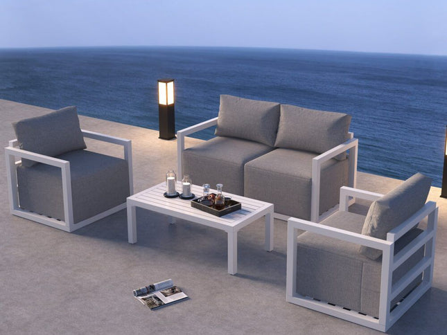 Alfresco Serenity Outdoor Lounge Set – White