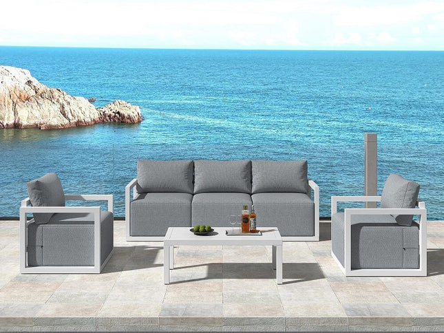 Alfresco 5-Seater Deep-Seated Patio Set – White