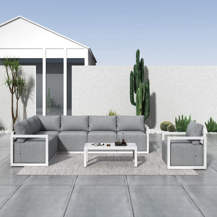 Alfresco 7-Seat Garden Lounge Set ‚Äì White