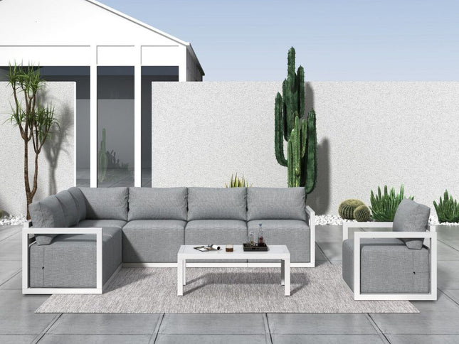 Alfresco 7-Seat Garden Lounge Set – White