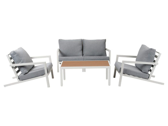 Aidan Garden Furniture Set in White — 5 pieces
