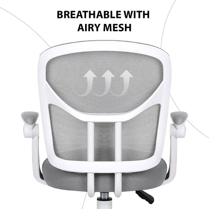 Kids Desk Chair - Children Office Study Seat with Footrest NOVA - Grey