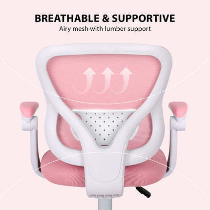 Kids Desk Chair - Children Office Study Seat with Footrest CILO - Pink
