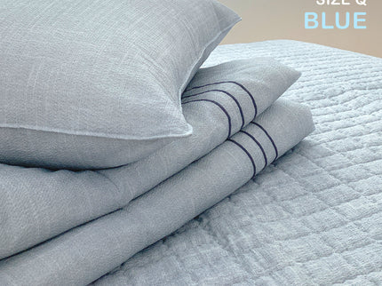 Saesom Flua Snow Comforter Set Double Cool Quilt Bedspread BLUE
