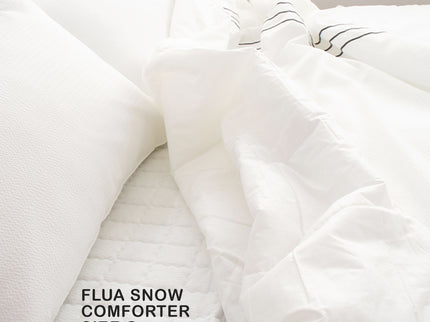 Saesom Flua Snow Comforter Set Queen Cool Quilt Bedspread WHITE