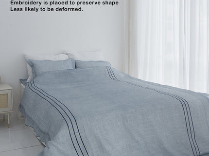 Saesom Flua Snow Comforter Set Queen Cool Quilt Bedspread WHITE