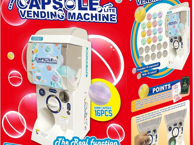Gachapon Capsule Toy Vending Machine Lite Mini Collectible Gacha Dispenser Stackable WHITE