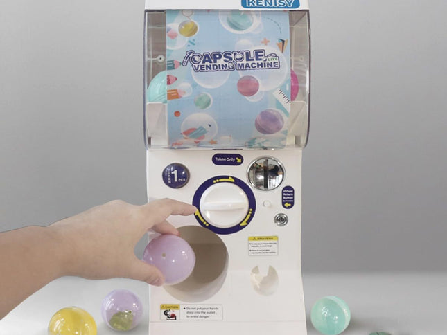 Gachapon Capsule Toy Vending Machine Lite Mini Collectible Gacha Dispenser Stackable WHITE