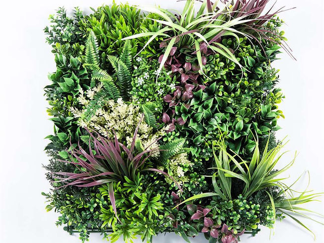 YES4HOMES 12 Artificial Plant Wall Grass Panels Vertical Garden Foliage Tile Fence 50X50 CM