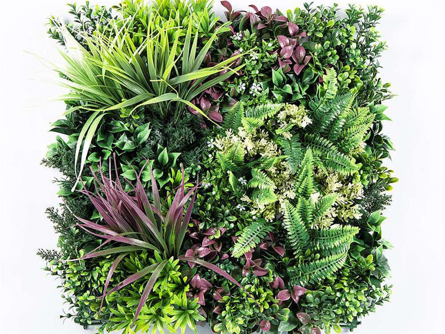 YES4HOMES 12 Artificial Plant Wall Grass Panels Vertical Garden Foliage Tile Fence 50X50 CM