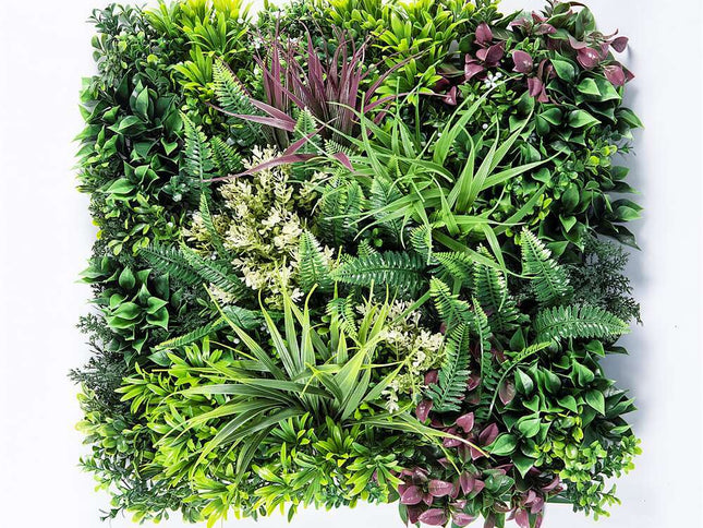YES4HOMES 12 Artificial Plant Wall Grass Panels Vertical Garden Foliage Tile Fence 50X50 CM