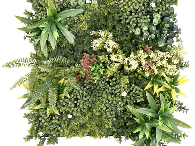 YES4HOMES 12 Artificial Plant Wall Grass Panels Vertical Garden Foliage Tile Fence 50X50 CM
