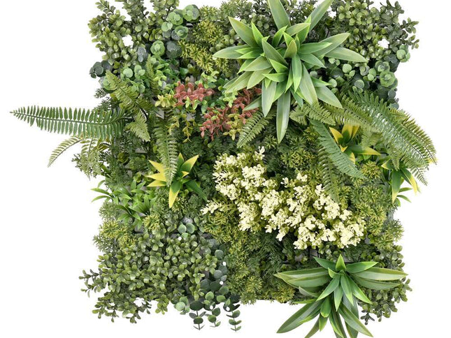 YES4HOMES 12 Artificial Plant Wall Grass Panels Vertical Garden Foliage Tile Fence 50X50 CM