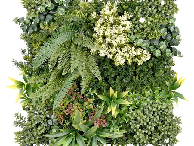 YES4HOMES 12 Artificial Plant Wall Grass Panels Vertical Garden Foliage Tile Fence 50X50 CM