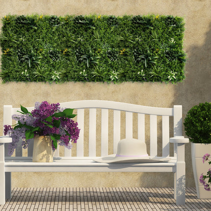 YES4HOMES 5 SQM Artificial Plant Wall Grass Panels Vertical Garden Tile Fence 1X1M Green