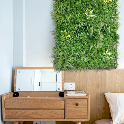 YES4HOMES 5 SQM Artificial Plant Wall Grass Panels Vertical Garden Tile Fence 1X1M Green