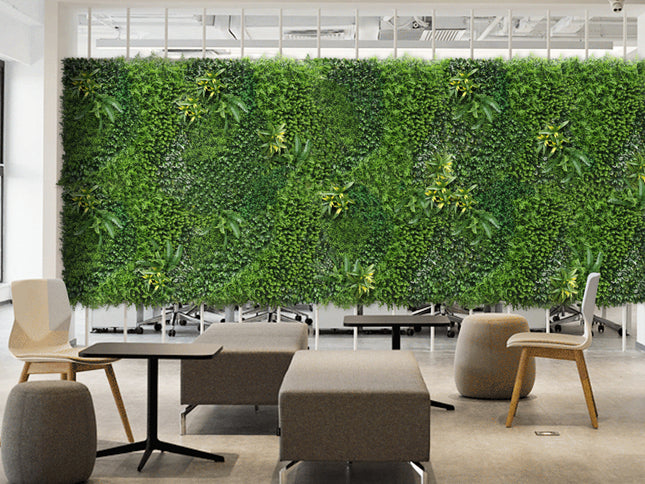 YES4HOMES 5 SQM Artificial Plant Wall Décor Grass Panels Vertical Garden Foliage Tile Fence 1X1M Green