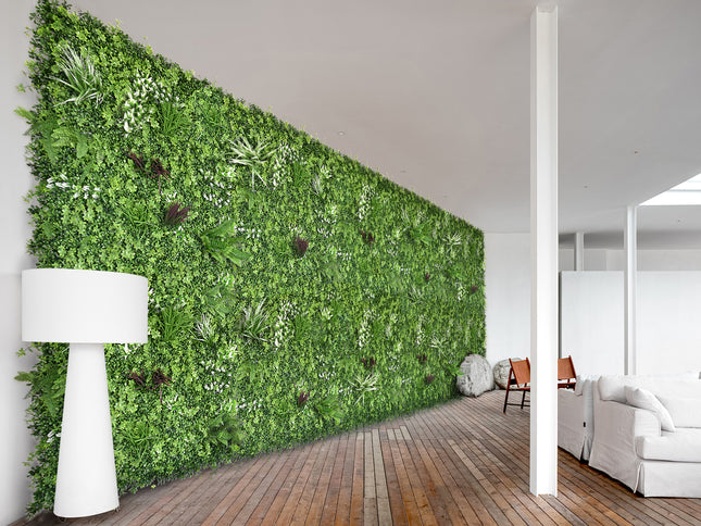YES4HOMES 5 SQM Artificial Plant Wall Grass Panels Vertical Garden Foliage Tile Fence 1X1M Green
