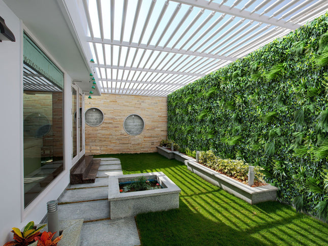 YES4HOMES 5 SQM Artificial Plant Wall Décor Grass Panels Vertical Garden Foliage Tile Fence 1X1M