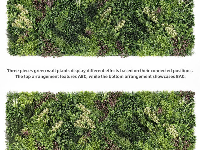 YES4HOMES 3 SQM Artificial Plant Wall Grass Panels Vertical Garden Foliage Tile Fence 1X1M