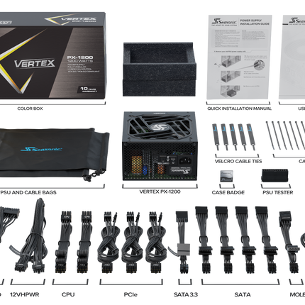Seasonic VERTEX 1200W (PX-1200) Platinum Fully Modular PSU ATX 3.0