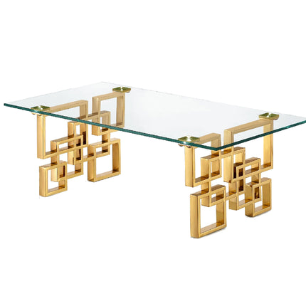 Royale Gold Coffee Table - White Marble