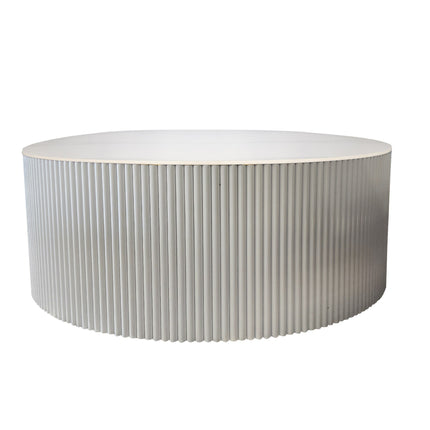 Ripple White Coffee Table - Black Marble