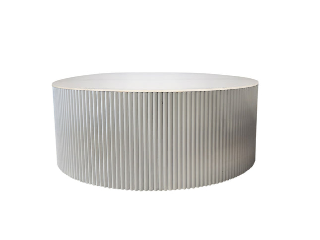 Ripple White Coffee Table - Black Marble