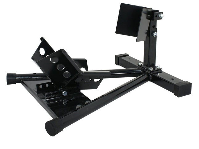 Motorcycle Motorbike Wheel Chock Lift Stand Self Locking Clamp