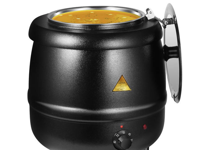 10L Restaurant Electric Buffet Food Warmer Commercial Food Warmers Soup Warmer Black
