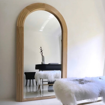 Interior Ave - Sierra Arched Step Mirror ‚Äö√Ñ√∂‚àö√ë‚àö‚àÇ‚Äö√†√∂‚àö√´‚Äö√†√∂‚Äö√†√á‚Äö√Ñ√∂‚àö‚Ä†‚àö‚àÇ‚Äö√†√∂‚àö¬¥‚Äö√Ñ√∂‚àö‚Ä†‚àö‚àÇ¬¨¬®¬¨√Ü Signature Sculptural Natural Wood Statement Piece
