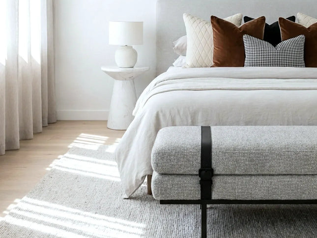 Interior Ave - Porter Bench - Light Grey