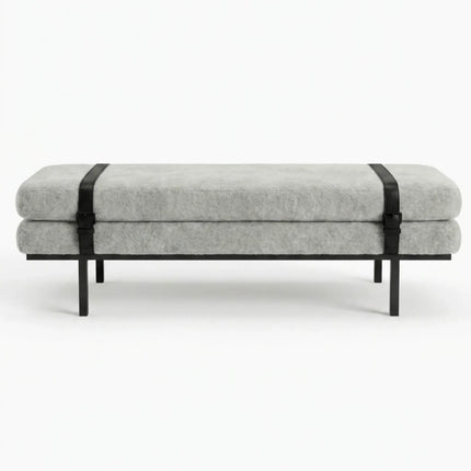 Interior Ave - Porter Bench - Light Grey