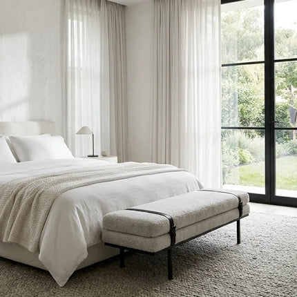 Interior Ave - Porter Bench - Light Grey