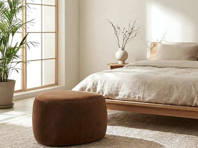 Interior Ave - Cove Pebble Ottoman - Cinnamon