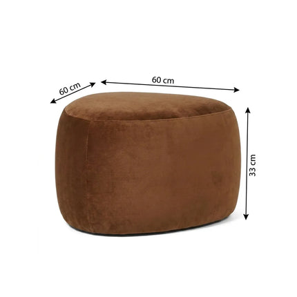 Interior Ave - Cove Pebble Ottoman - Cinnamon