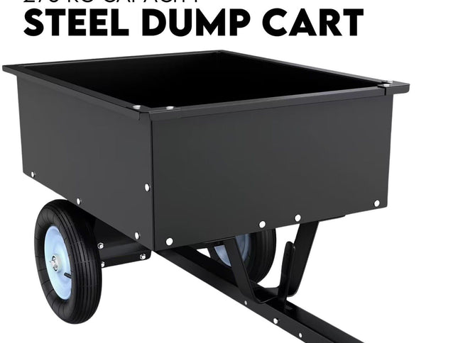 Steel Dump Cart Garden Tipping Trailer