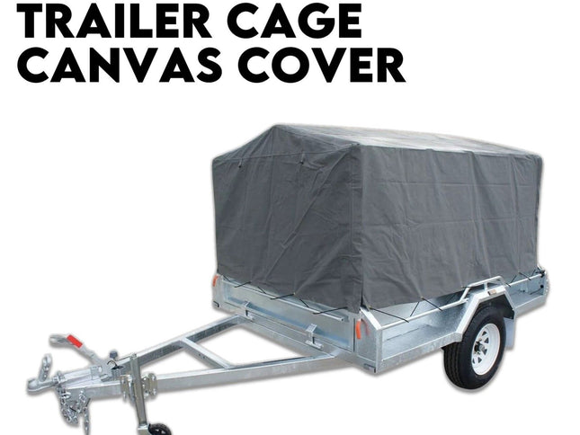 6X4 Box Trailer Cage Canvas Cover (900mm) Universal Waterproof Rip Resistant 3ft