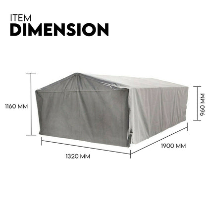 6X4 Box Trailer Cage Canvas Cover (900mm) Universal Waterproof Rip Resistant 3ft