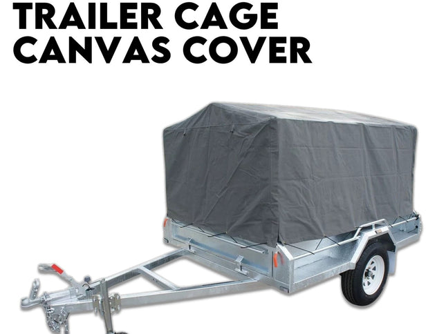 Box Cage Trailer Cover Canvas Tarp for 7x4 600mm High Cage Premium Quality 2 ft