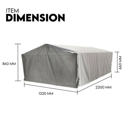 Box Cage Trailer Cover Canvas Tarp for 7x4 600mm High Cage Premium Quality 2 ft
