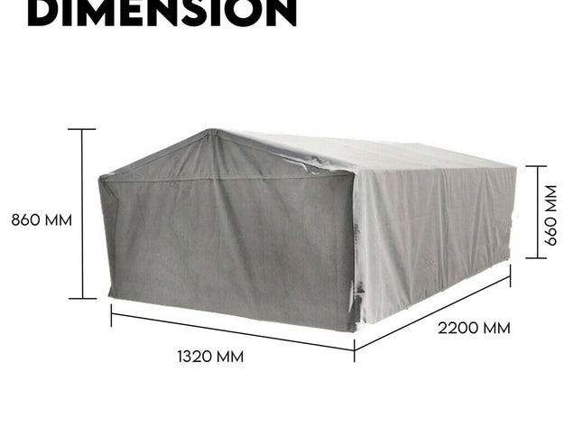 Box Cage Trailer Cover Canvas Tarp for 7x4 600mm High Cage Premium Quality 2 ft