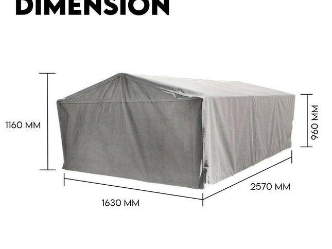 8X5 BOX TRAILER CAGE CANVAS COVER (900mm) 3 FOOT Thick Rip Resistant Waterproof