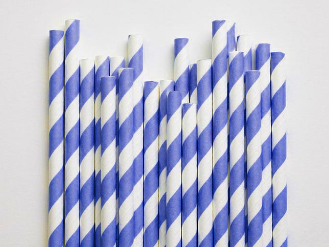 1000 Bulk Wholesale Pack Blue White Drinking Straws Biodegradable Eco Paper Birthday Party Event Bistro Bar Cafe Take Away