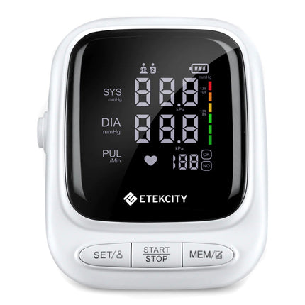 Etekcity Smart Scale for Body Weight, Black & Etekcity Smart Blood Pressure Monitor, White Bundle