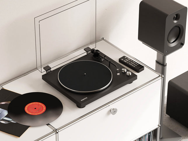 Kanto OBI3 Turntable with Bluetooth 5.3, Preamp, and Pitch Control - Matte Black