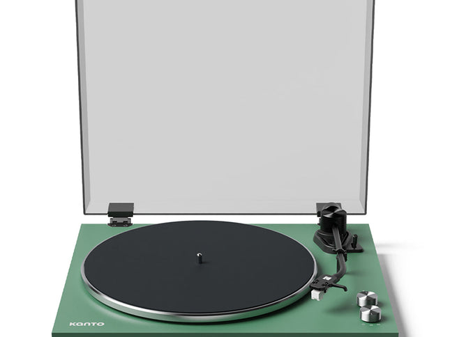 Kanto OBI3 Turntable with Bluetooth 5.3, Preamp, and Pitch Control - Matte Green