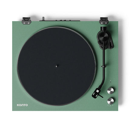 Kanto OBI3 Turntable with Bluetooth 5.3, Preamp, and Pitch Control - Matte Green